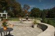 Outdoor fountian on raised paver patio