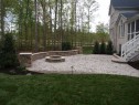 Paver Patio with sitting wall and firepit, Richmond VA