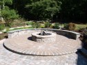 Gas Fire Pit Patio with sitting wall