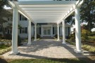 Pergola over paver patio pad