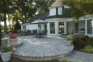 Paver patio on historic house